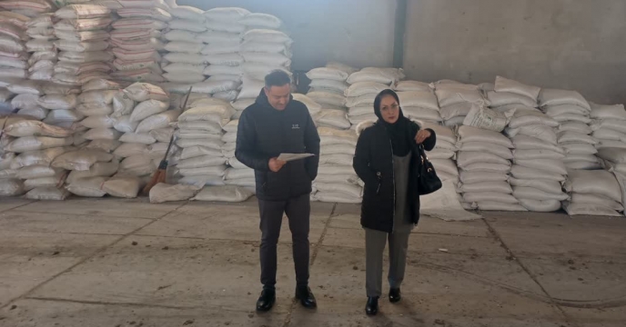 پایش و نظارت کارگروه پایش شرکت خدمات حمایتی کشاورزی استان قزوین از انبار کارگزاری در کارخانه قند قزوین