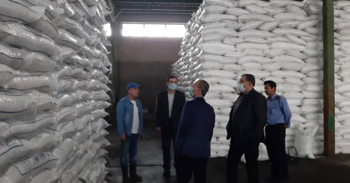 بازدید و سرکشی مدیر مرکز تحقیقات کاربردی نهاده های کشاورزی و کارشناس آزمایشگاه از انبار نگهداری کود آستانه اشرفیه