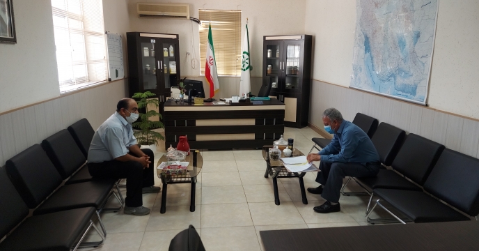 ديدار و نشست آقاى اللهیاری کارگزار تعاونی روستای چاهکوتاه با مدیر شرکت خدمات حمایتی کشاورزی استان بوشهر
