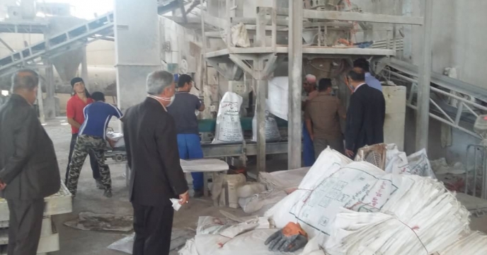بازدید از خطوط کیسه گیری کود فسفات ساده تولیدی شرکت ارکان شیمی جنوب استان بوشهر