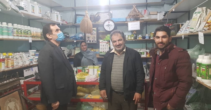 بازدید سرپرست شرکت خدمات حمایتی کشاورزی استان گیلان از انبار کارگزاری سید مهدی سید آموزنده در شهرستان فومن