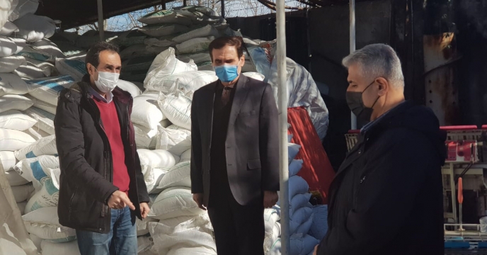 بازدید سرپرست شرکت خدمات حمایتی کشاورزی استان گیلان از انبار کارگزاری مهندس علیرضا ثابت پور در شهرستان رشت