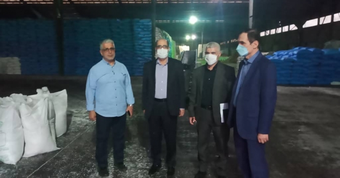 بازدید سرپرست مدیریت حراست و عضو هیت مدیره معاون توسعه مدیریت و منابع شرکت خدمات حمایتی کشور از انبار سازمانی رشت