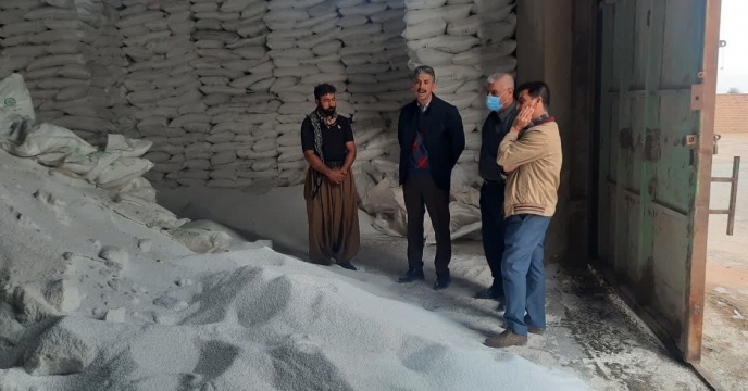 بازدید مدیر شرکت خدمات حمایتی کشاورزی استان ایلام از انبار سازمانی مهران
