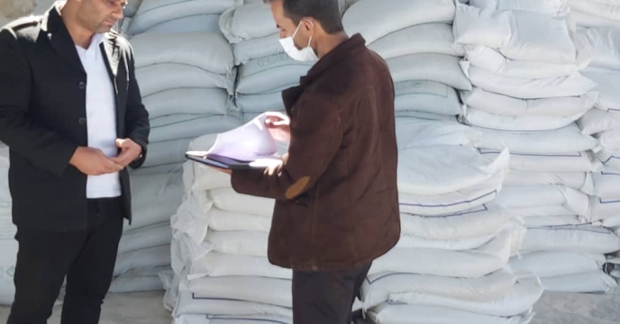 بازدید گروه پایش از انبار کارگزاری( بوستانی) شهر  تنگ ارم  شهرستان دشتستان