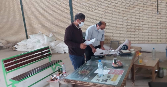 بازدید گروه پایش از انبار کارگزاری تعاونی روستایی چاهکوتاه شهرستان بوشهر