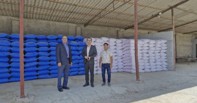 بازدید مدیر شرکت خدمات حمایتی کشاورزی استان گلستان از انبار کارگزاری کودحمید شیری  در شهرستان کلاله