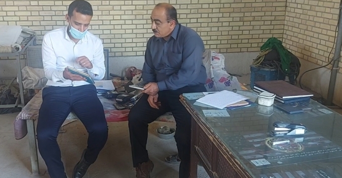 آموزش حضوری مسئول امور کود استان به کارگزاری روستای چاه کوتاه شهرستان بوشهر