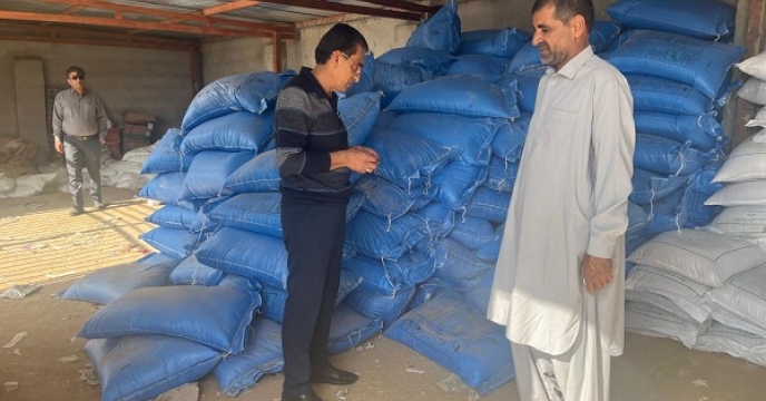 بازدید از وضعیت انبار پخش نهاده های کشاورزی کارگزاری گمشادی در روستای حمید آباد شهرستان دلگان استان سیستان وبلوچستان 