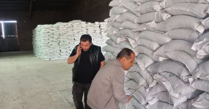 نمونه برداری از کود سوپر فسفات ساده توسط شرکت خدمات حمایتی کشاورزی استان قزوین 