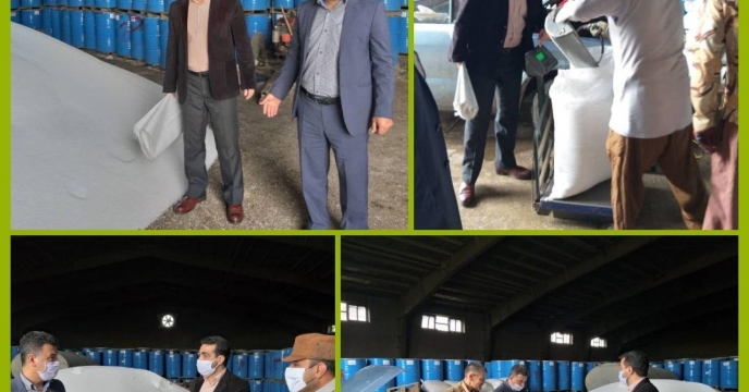  بازدید مدیر جهاد  کشاورزی شهرستان گرگان از نحوه  توزیع و روند  کیسه گیری کود فله در گلستان