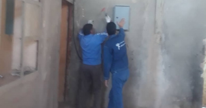 تجهیز انبار لومار و نصب کنتور برق