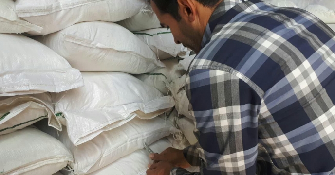 نمونه برداری از کودهای وارداتی از بندر امام در انبارهای استان مرکزی توسط کمیته نمونه برداری در دیماه 1398