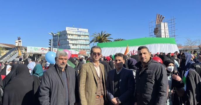 حضور مدیریت و کارکنان شرکت خدمات حمایتی کشاورزی استان گلستان در راهپیمایی ۲۲ بهمن 