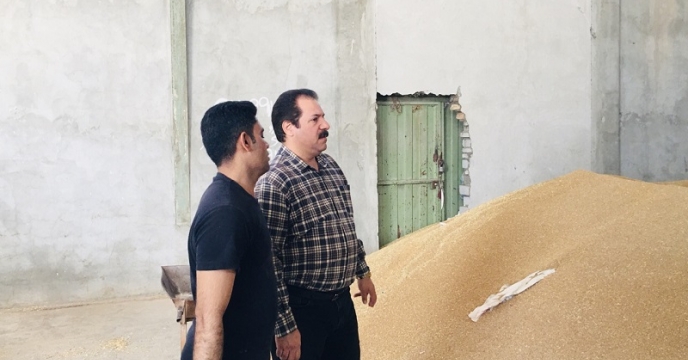 بازدید از انبار بذر ودستگاه بوجاری توسط مسئول واحد بذر 