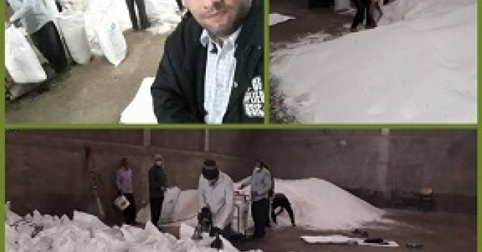 نظارت بر امر کیسه گیری کود فله در کارگزاری سرخنکلاته شهرستان گرگان