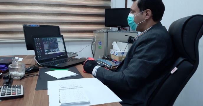 حضور مدیر استان قم در جلسه شورای هماهنگی مدیران از طریق ویدئو کنفرانس