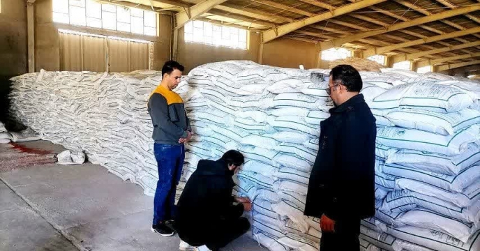 نمونه برداری از کود سوپرفسفات تریپل تولید شرکت کیمیا داران کویر در بهمن ماه سال جاری 