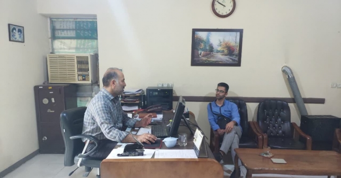 جلسه  کارشناس پایش کودی شرکت خدمات حمایتی کشاورزی استان گلستانبا  مسئول مرکز خدمات جهاد کشاورزی ورسن شهرستان گرگان