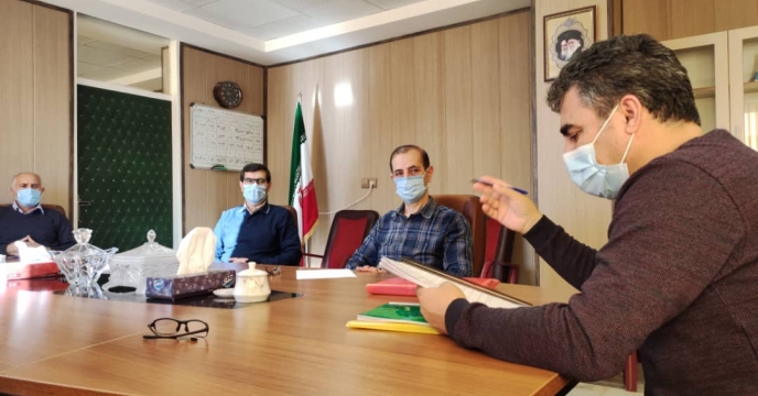 جلسه مهندس مسافر با کلیه همکاران شعبه اردبیل 
