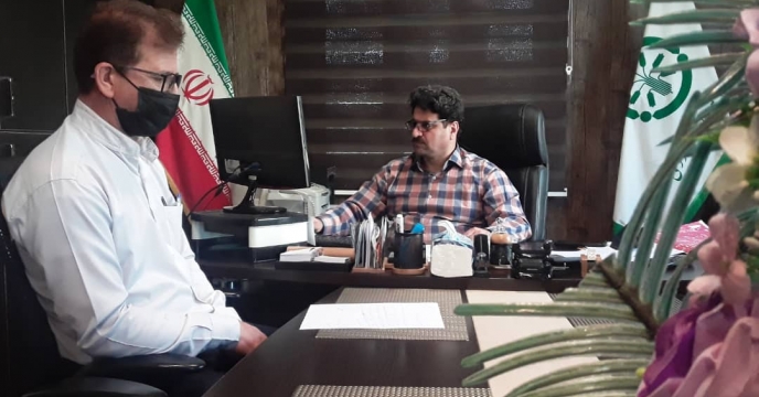 نشست هم اندیشی مدیر شرکت خدمات حمایتی کشاورزی لرستان و مسوول بازرگانی و فروش در مورد تدارک طرح کشت قراردادی 
