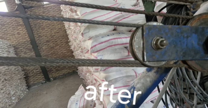 انجام تعمیرات دستگاه بالا بر کیسه های  نهاده کود کشاورزی در شرکت خدمات حمایتی کشاورزی استان کرمانشاه