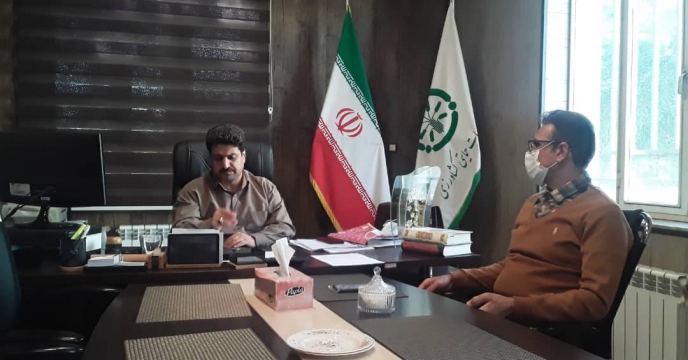 جلسه ی مشترک  مدیر شرکت خدمات حمایتی جهادکشاورزی استان لرستان و مسوول مالی شعبه لرستان