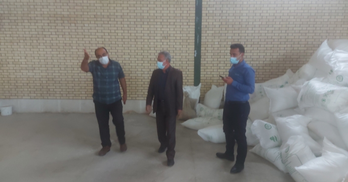 بازدید مدیر شرکت خدمات حمایتی کشاورزی استان بوشهر از انبار کارگزاری روستای چاهکوتاه