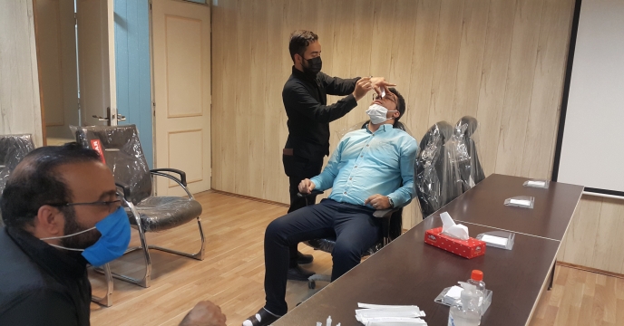 انجام تست کرونای همکاران شرکت خدمات حمایتی کشاورزی استان قم