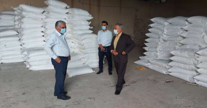 بازدید مدیر شرکت خدمات حمایتی کشاورزی استان بوشهر از انبار کارگزاری تعاونی روستایی شهر اهرم