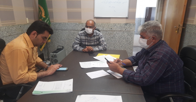 جلسه مسئول حراست با مدیر مرکز جهاد کشاورزی ابرکوه