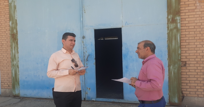 بازدید کارشناس توزیع، حمل و نگهداری از مشکلات ساختمانی انبار دو راهی بافق یزد