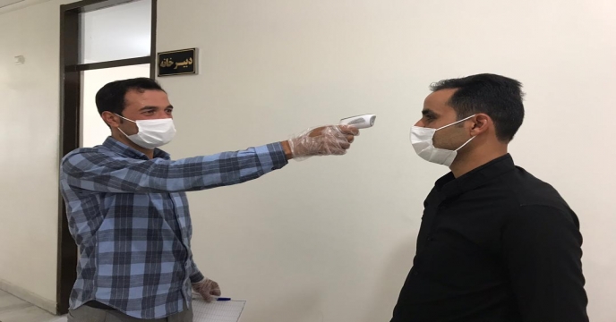اجرای پروتکل های بهداشتی جهت پیشگیری از ویروس کرونا در محل اداره و انبار