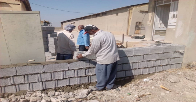 ترمیم و بهسازی دیوار انبار کمربندی برازجان