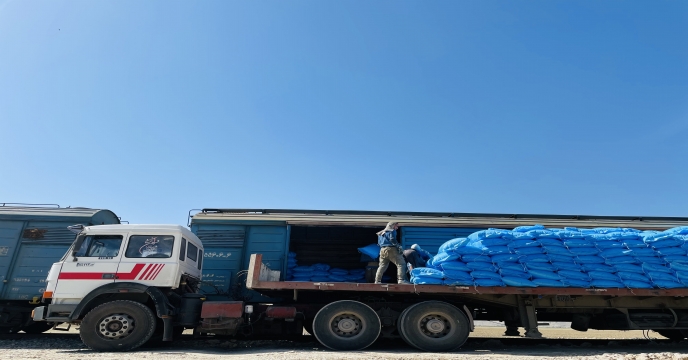  عملیات حمل ریلی از مبدأ پتروشیمی شیراز به مقصد استان خراسان رضوی 