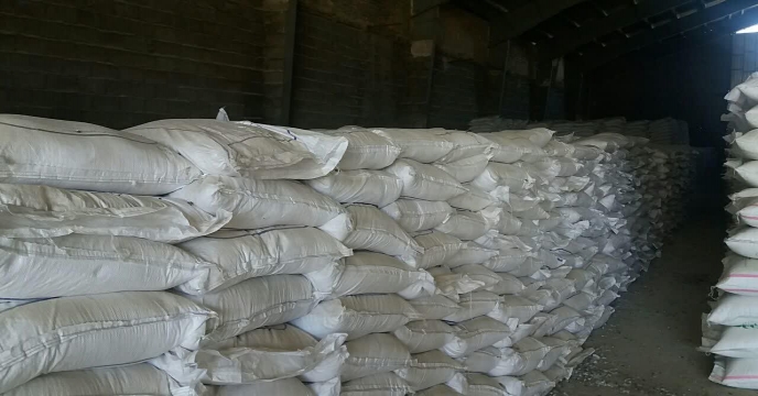تخلیه کود فسفات 13% در انبار کود شهید شاملو استان مرکزی