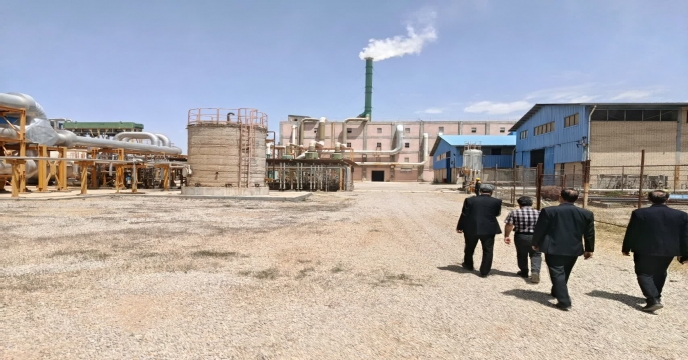 بازدید مدیر شرکت خدمات حمایتی کشاورزی خراسان شمالی از کارخانه تولید کود سولفات آمونیوم