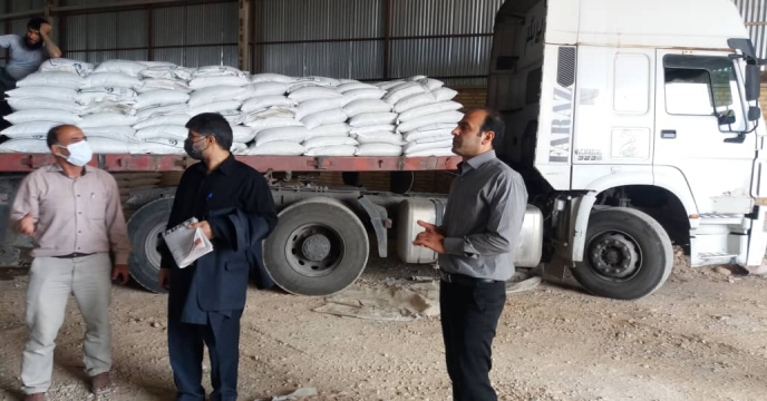بازدید مدیر از روند بارگیری و ارسال کود از انبار