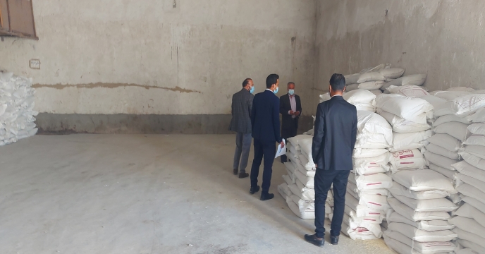 بازدید مدیر شرکت خدمات حمایتی کشاورزی استان بوشهر از انبار کارگزاری روستای زیارت شهرستان دشتستان