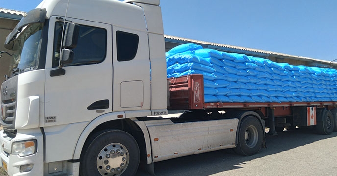 ارسال کود کشاورزی از مبداء مرودشت شیراز به استان همدان