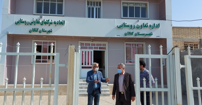 بازدید مدیر شرکت خدمات حمایتی کشاورزی استان بوشهر از کارگزاری اتحادیه تعاون روستایی شهرستان کنگان