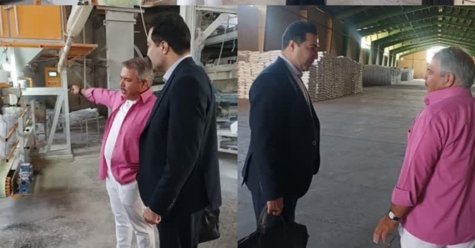 بازدید کارشناسان فنی شرکت خدمات حمایتی کشاورزی استان تهران از خط تولید کود سولفات پتاسیم گرانوله شرکت میهن زاج جهت تمدید قرارداد