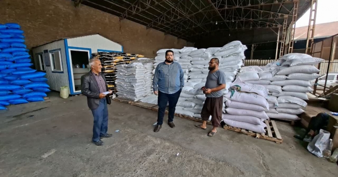 بازدید از انبار کارگزارای کود قلیچ سقایی  در شهرستان گرگان