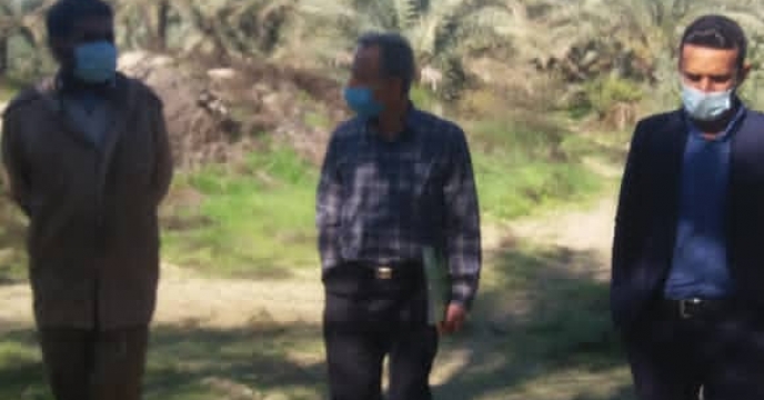 بازدید کارشناس حسابرسی و بازرسی ستاد و مسئول امور کود استان بوشهر از نخیلات نهالستان خورموج