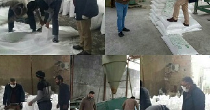 نظارت بر امر کیسه گیری کود فله در کارگزاری های شهرستان کردکوی گلستان