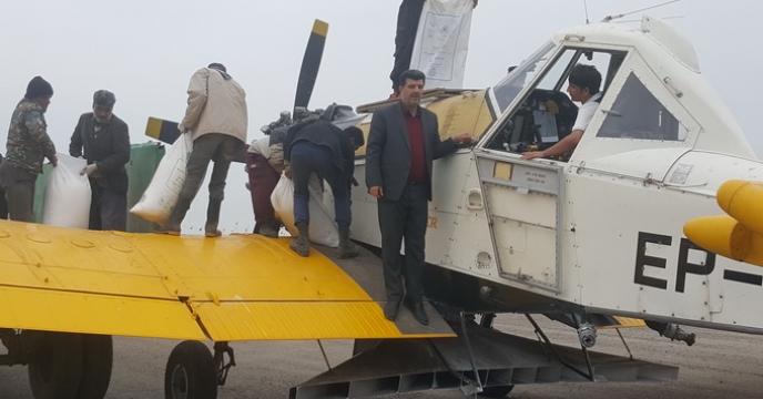 بازدید مدیر شرکت خدمات حمایتی کشاورزی استان گلستان از کود پاشی هوایی در مرزعه الزهرا دلند
