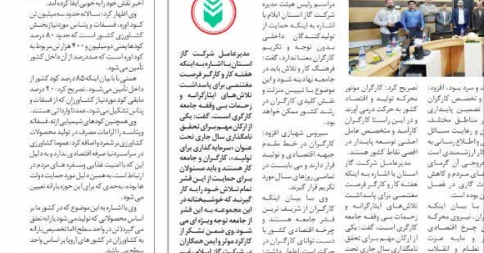 خبرنگار روزنامه ی شاخه ی سبز از برطرف شدن نگرانی کشاورزان گیلان خبر داد