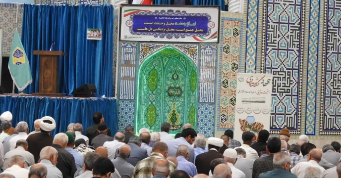 حضور مدیرشرکت خدمات حمایتی کشاورزی خراسان شمالی درآئین عبادی سیاسی نمازجمعه به مناسبت  هفته جهادکشاورزی