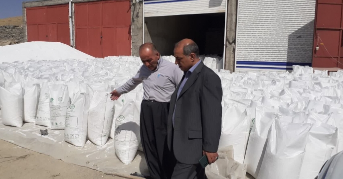 بازدید مدیر شرکت خدمات حمایتی کشاورزی استان کردستان از انبار کارگزاری در شهرستان دیواندره