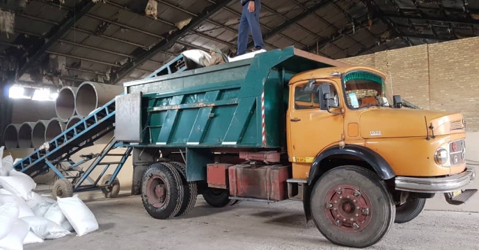 حمل و توزیع 6500 کیلو گرم کودسولفات پتاسیم به اتحادیه تعاونی روستایی قزوین 